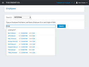 Employee Search Auto-Suggest