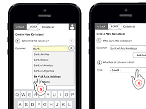 Collateral Creation Mobile Wireframe